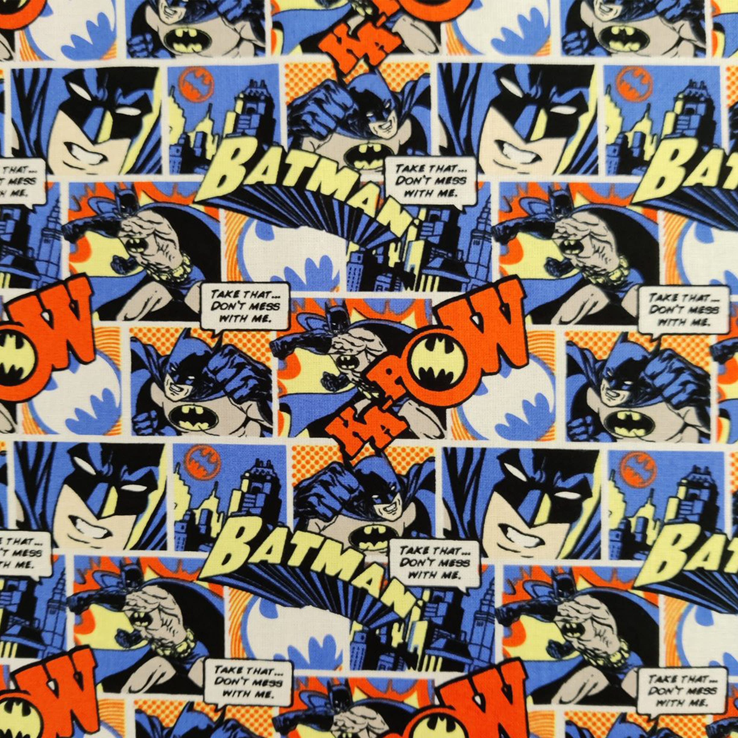 DC Batman Fabric Sold by 1 Metre Pre-Cut (100% Cotton, Genuine